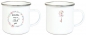 Preview: ♥ Tasse Becher Emailletasse Kranz Blüten, Rosen, Schön, dass es Dich gibt! Dankeschön, Geburtstag, Vatertag, Abschied, Jubiläum, Geschenk, Becher von Lüttentüddel